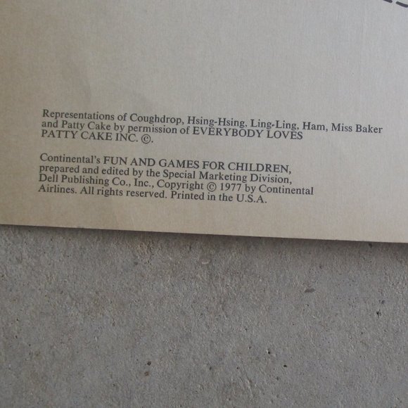 Vintage 1977 Continental Fun and Games For Children Workbook - Picture 4 of 7